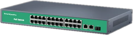 Switch PoE chuyên dụng CCTV GC-B2421A — 24 cổng PoE + 2 Uplink + 1 SFP