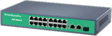 Switch PoE chuyên dụng CCTV GC-Q1621A — 16 cổng PoE + 2 Uplink + 1 SFP